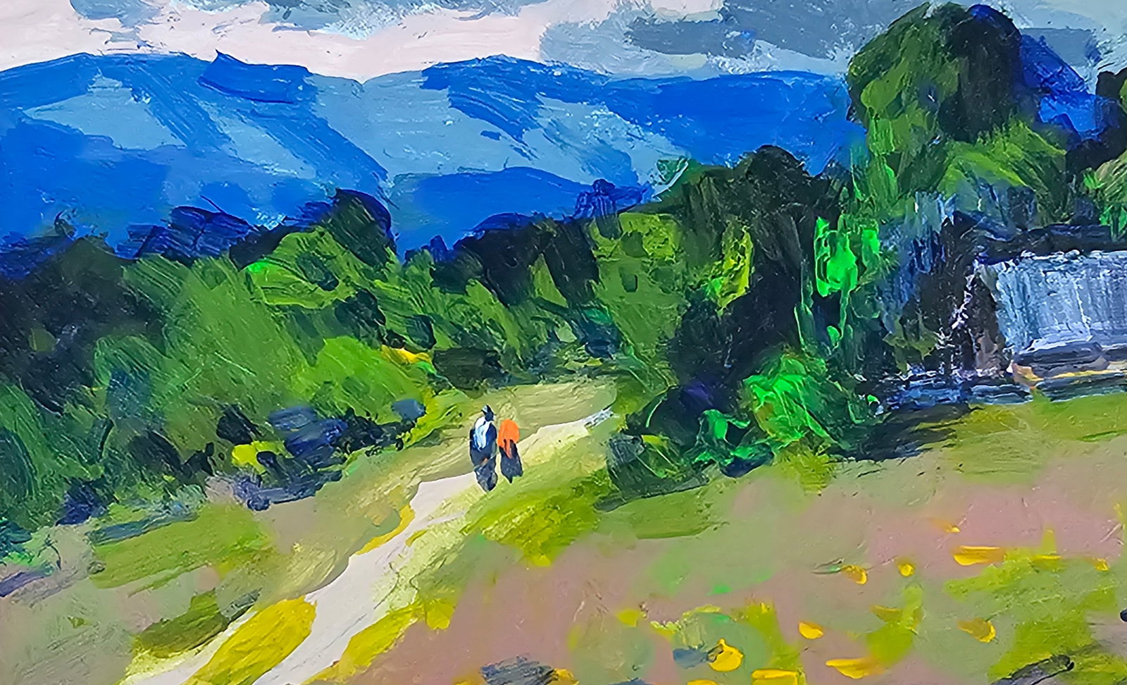 Acrylic painting a village in the Carpathians Vyacheslav Petrovich Babac - 8