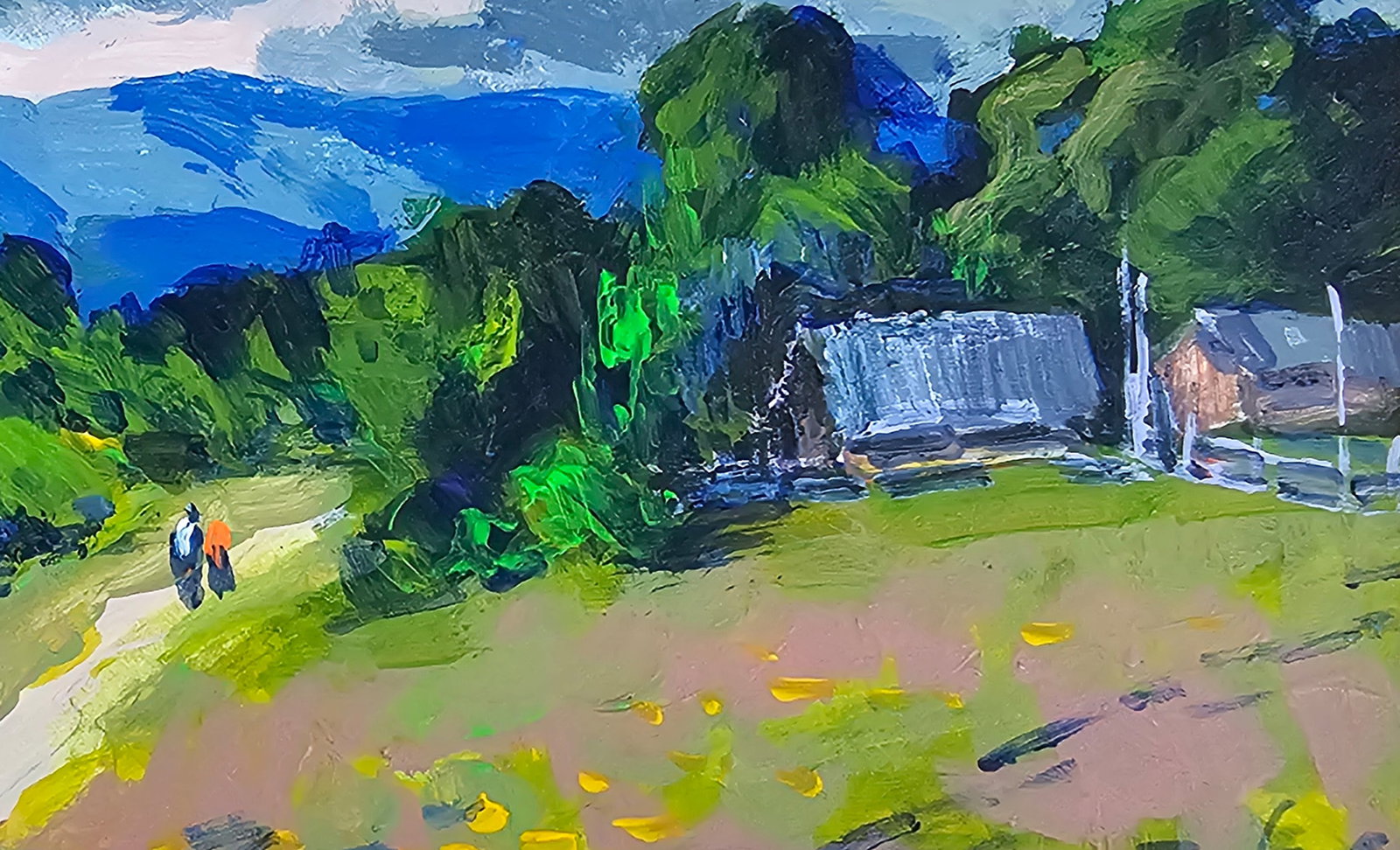 Acrylic painting a village in the Carpathians Vyacheslav Petrovich Babac - 9