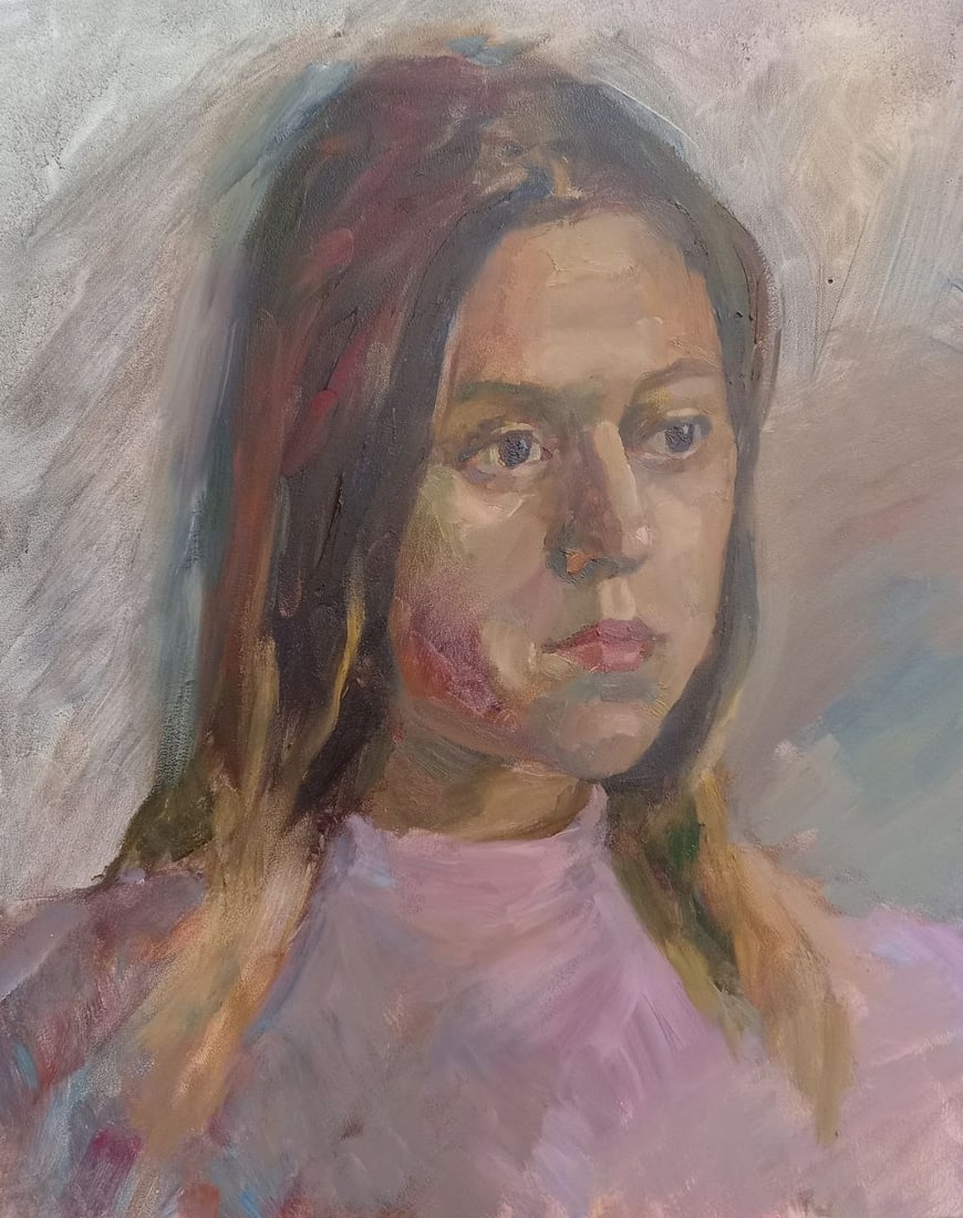 Oil painting Portrait Alex Ditriev: Title: Oil painting Portrait Alex Ditriev Description: 129AD Painter: Alex Ditriev S?ze: 40x50 cm/15.7x19.7 inches Components: oil, cardboard Original painting from our collection ERA: Short informati