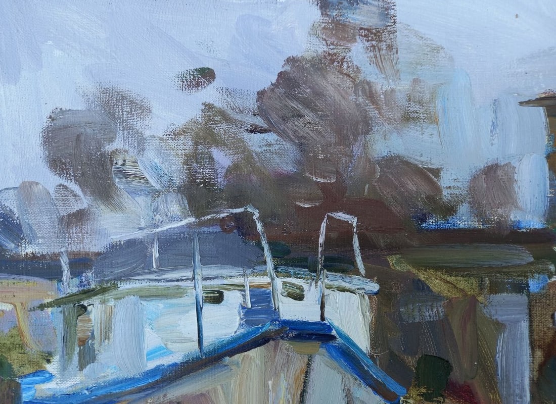Oil painting Old pier Alex Ditriev - 6