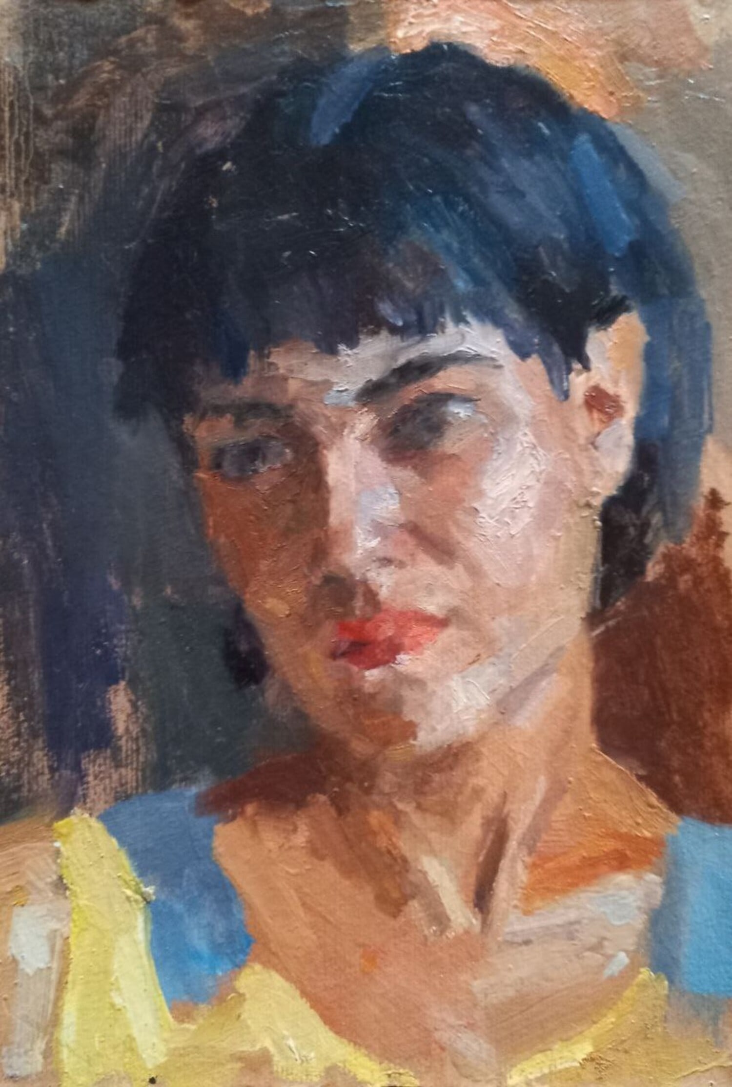 Oil painting Nadezhda Alex Ditriev: Title: Oil painting Nadezhda Alex Ditriev Description: 452AD Painter: Alex Ditriev S?ze: 40x30 cm/ 15.75x11.81 inches Components: oil, cardboard Original painting from our collection ERA: Short inform
