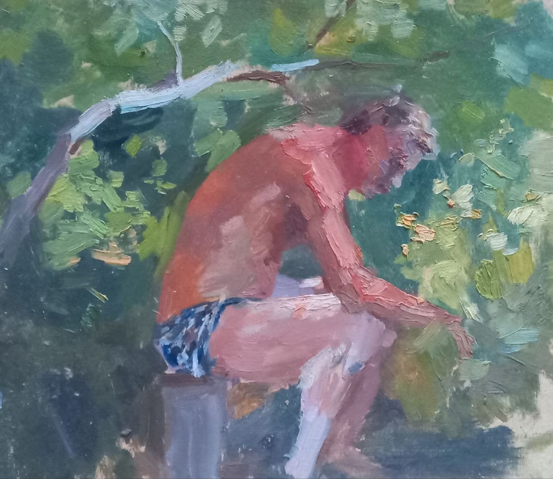 Oil painting Etude Alex Ditriev: Title: Oil painting Etude Alex Ditriev Description: 532AD Painter: Alex Ditriev S?ze:30x35 cm/ 11.81x13.78 inches Components: oil, cardboard Original painting from our collection ERA: Short informatio