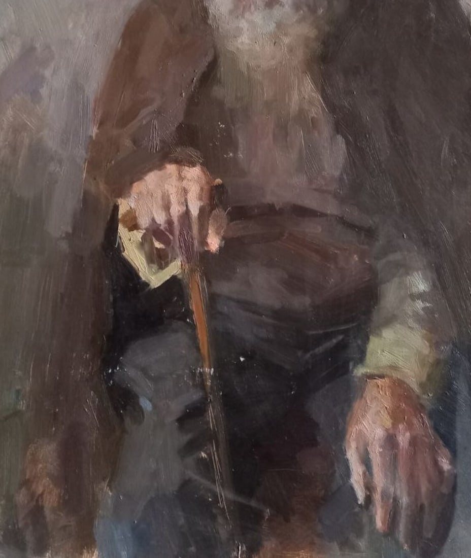 Oil painting Old man Alex Ditriev - 4