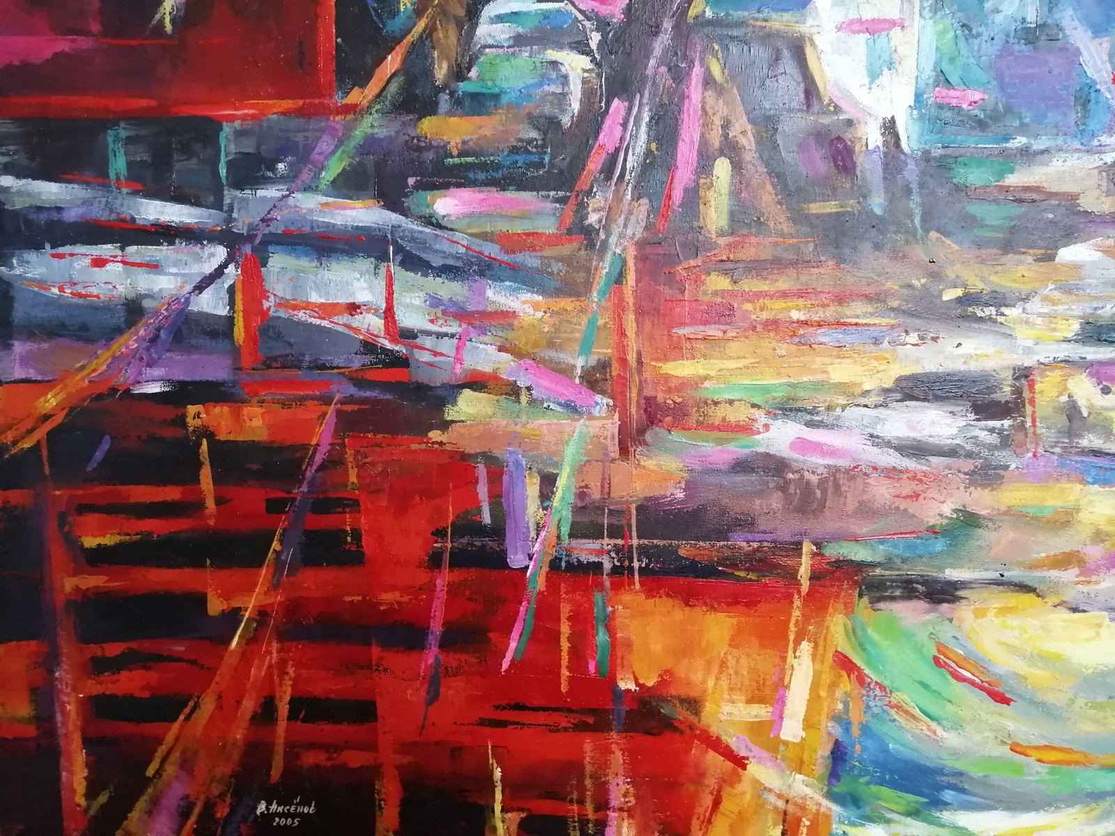 Oil painting Weekend traffic Vadim Os'onov - 5