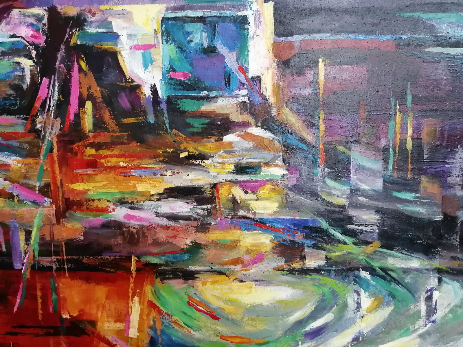 Oil painting Weekend traffic Vadim Os'onov - 6
