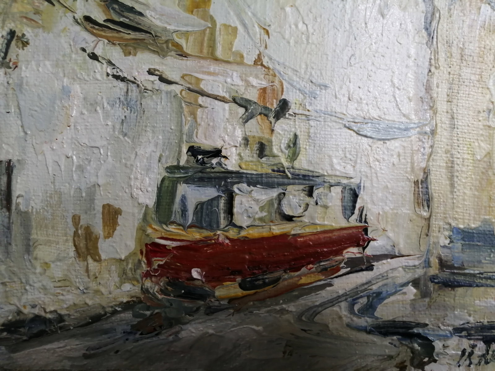 Oil painting Lviv tram Vadim Os'onov - 4