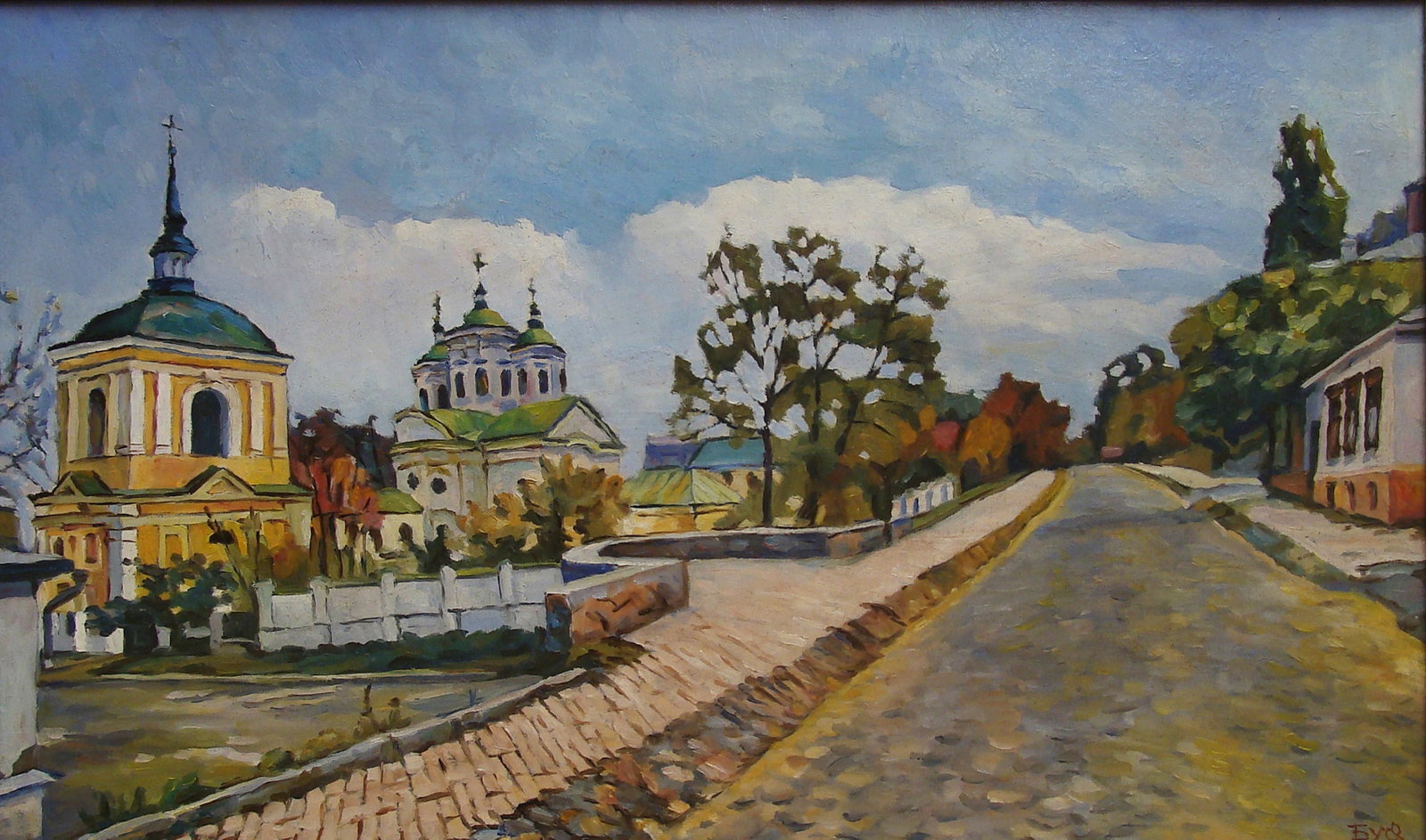 Oil painting Borichev Tok, Podol, Kyiv Valerii B - 5