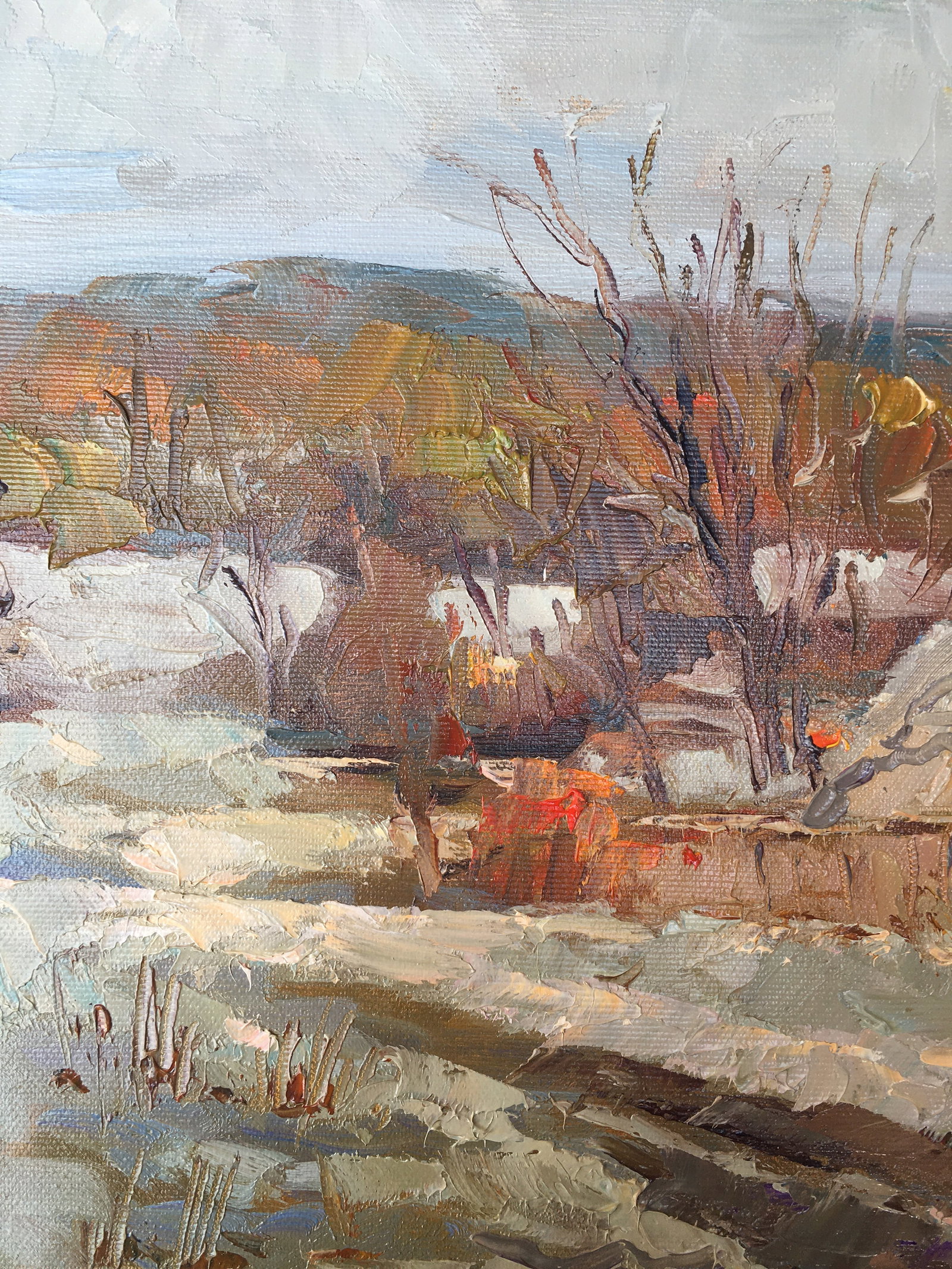 Oil painting Winter evening Sergey Ivanovich Animov - 3