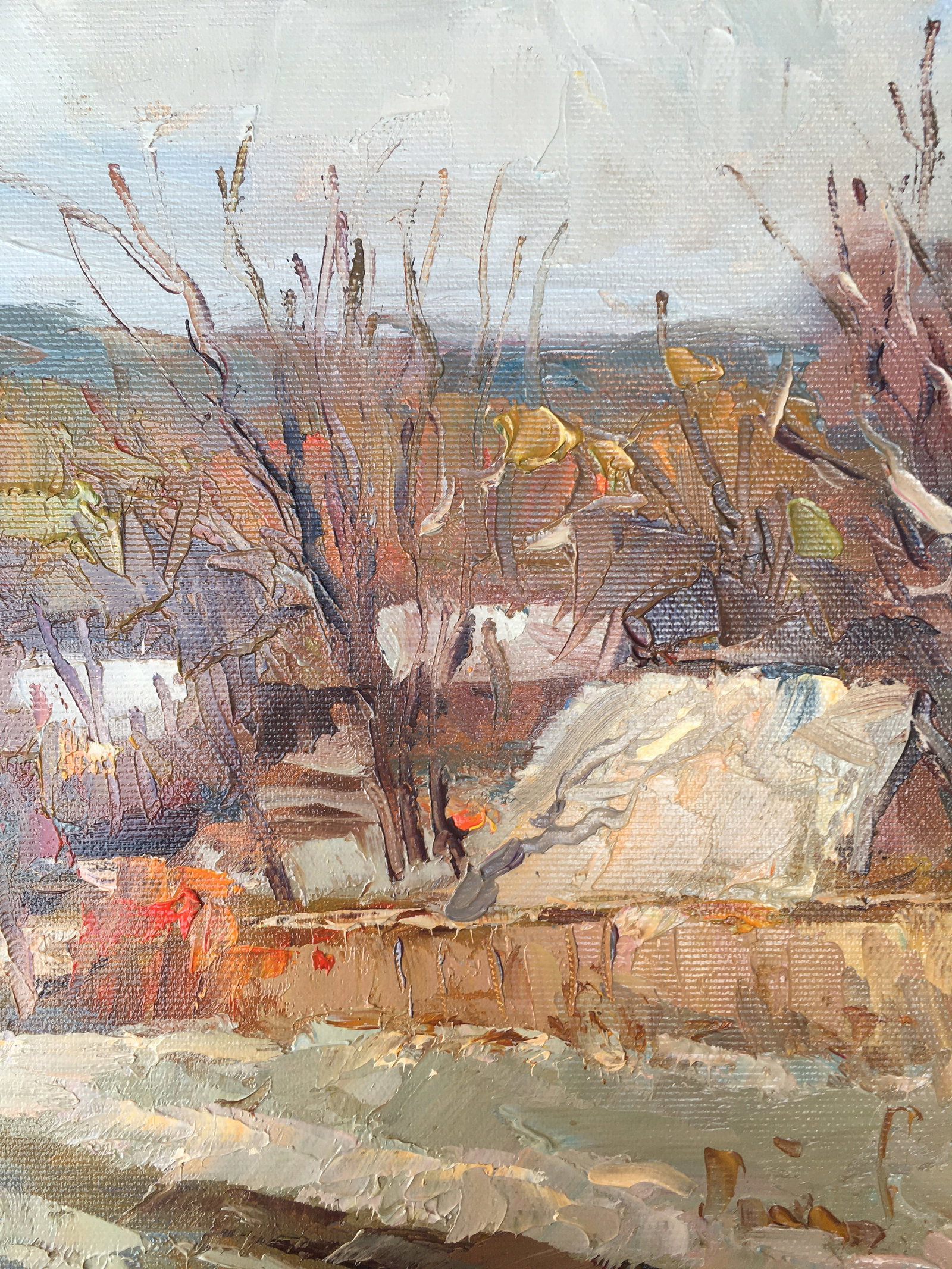Oil painting Winter evening Sergey Ivanovich Animov - 5