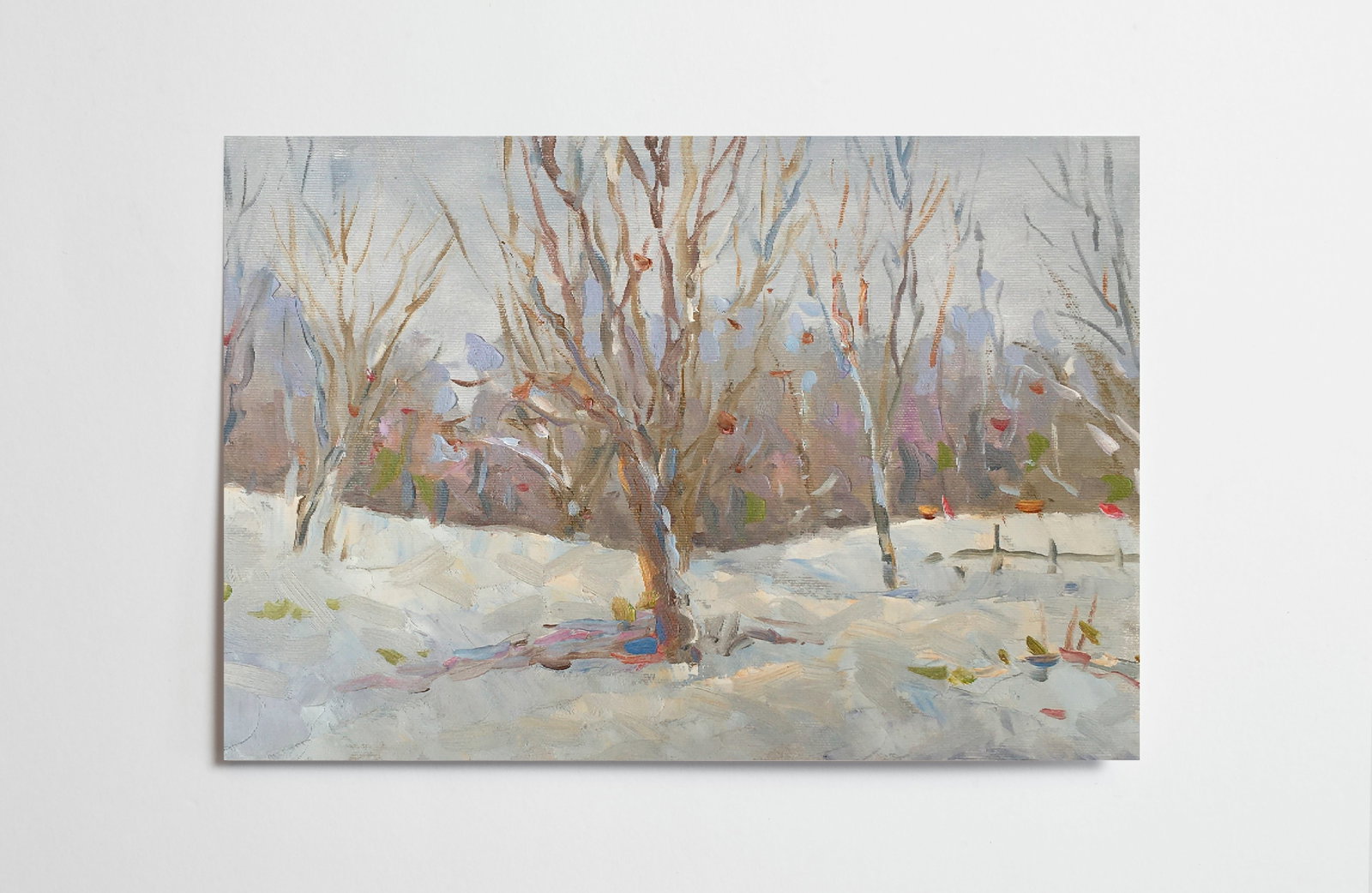 Oil painting Winter forest Sergey Ivanovich Animov - 2