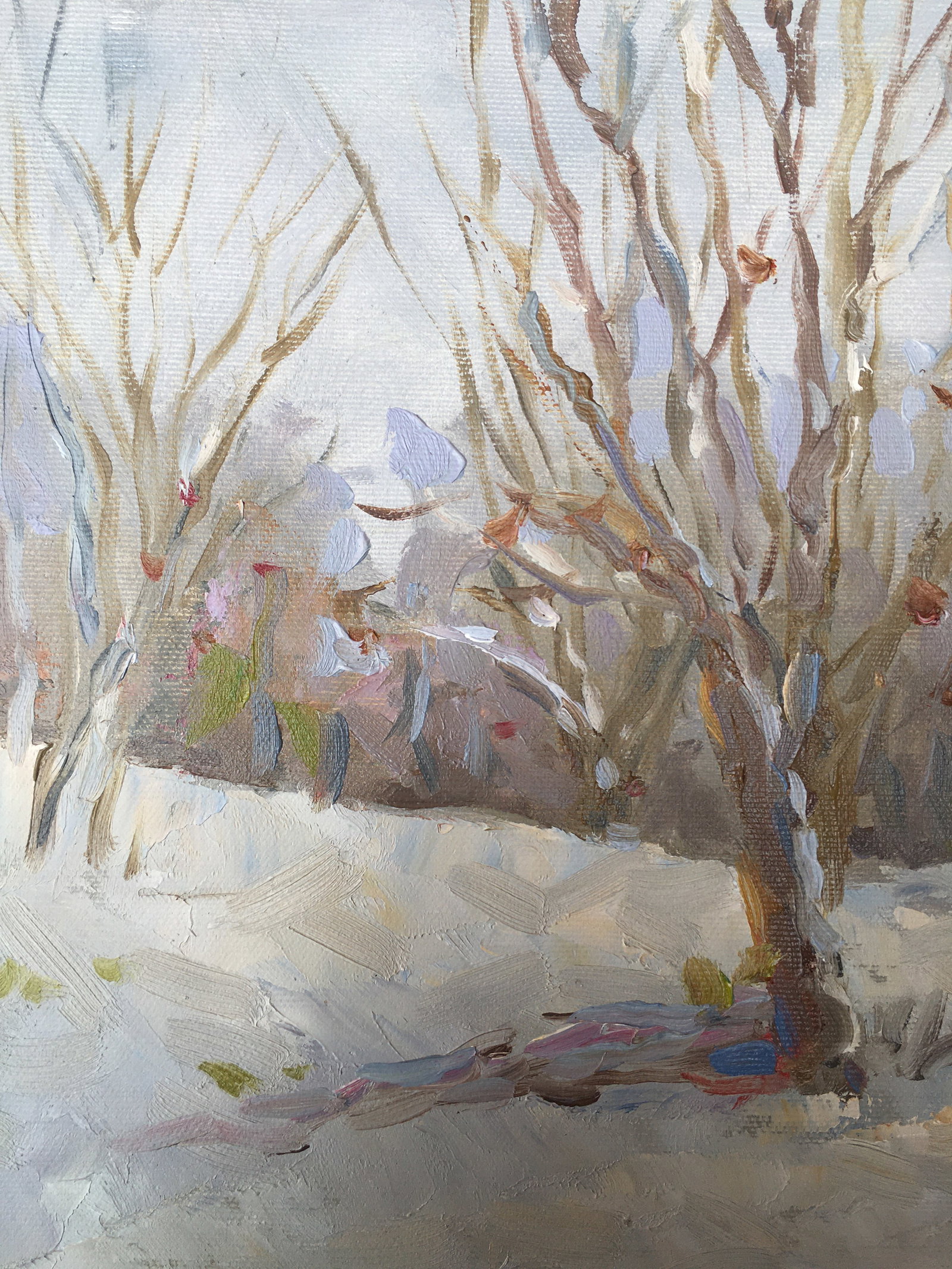 Oil painting Winter forest Sergey Ivanovich Animov - 4