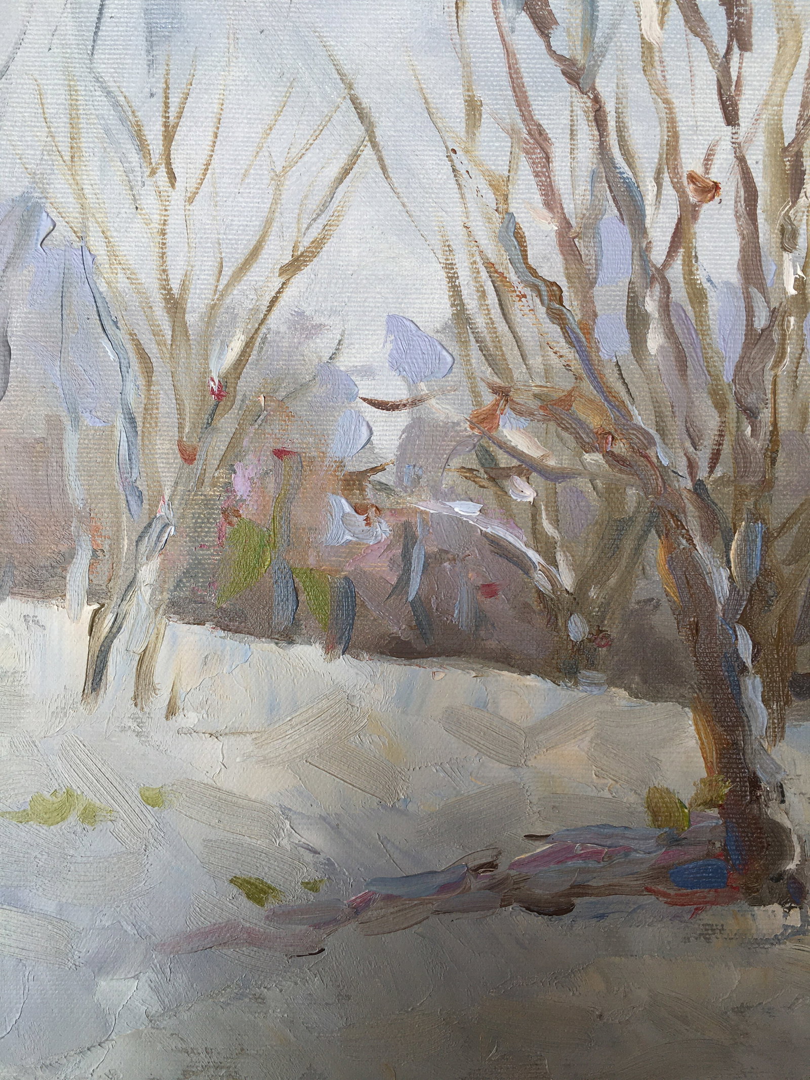 Oil painting Winter forest Sergey Ivanovich Animov - 5