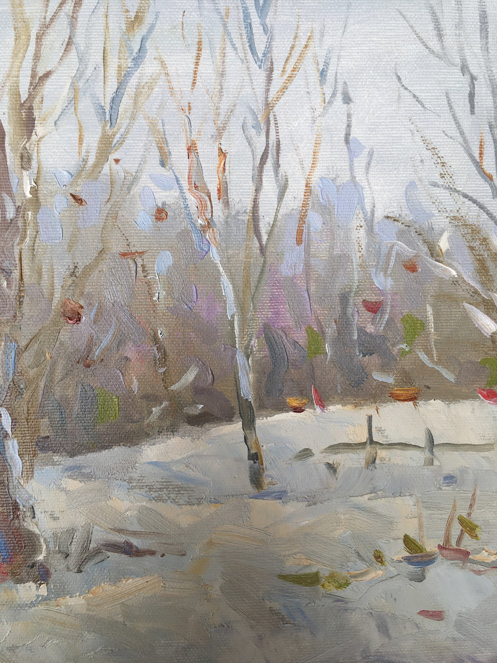 Oil painting Winter forest Sergey Ivanovich Animov - 8