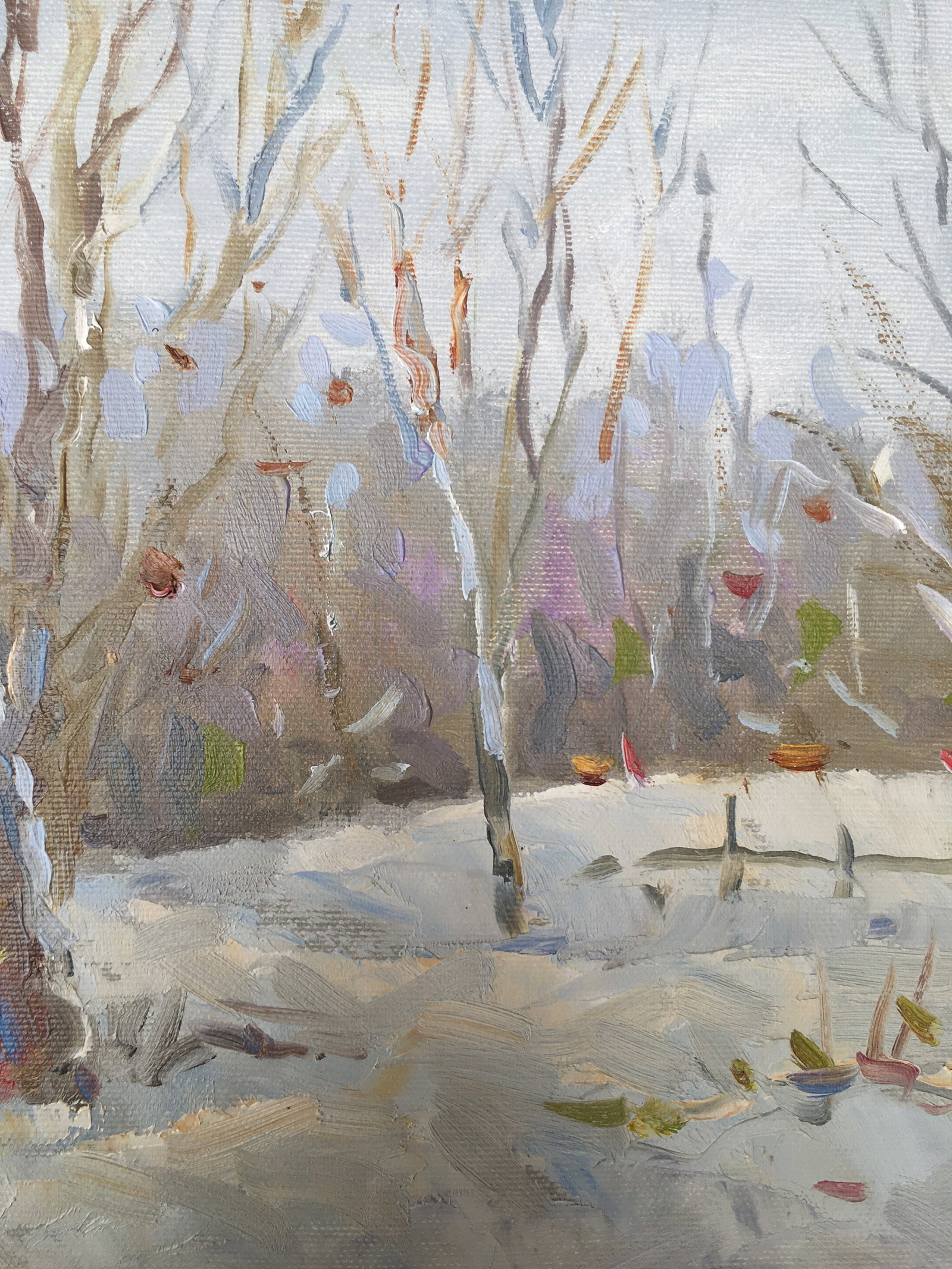 Oil painting Winter forest Sergey Ivanovich Animov - 9