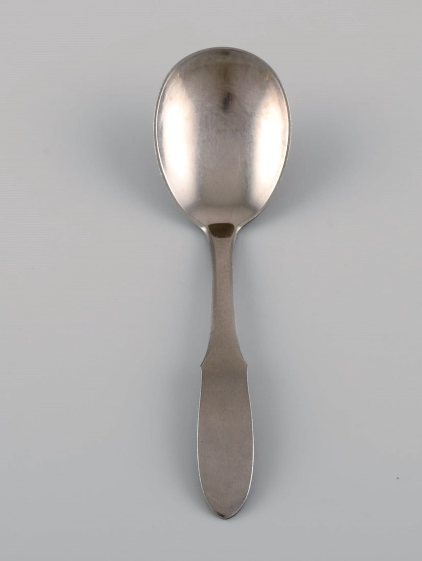 Gundorph Albertus for Georg Jensen. Two Mitra jam spoons in stainless steel. 1970s. - 3