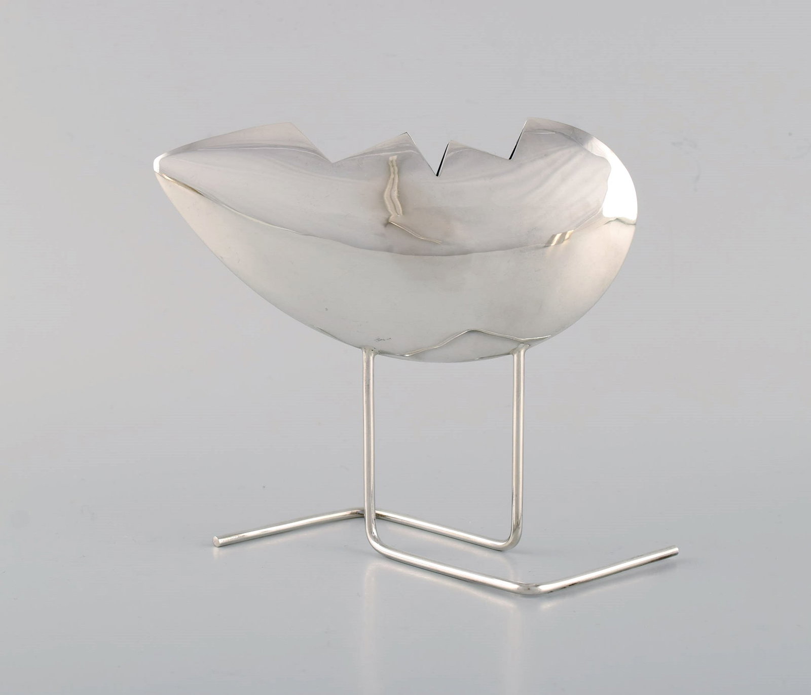 Prudenci Sanchez, Catalan silversmith. Modernist / abstract unique sculpture in sterling silver. - 3