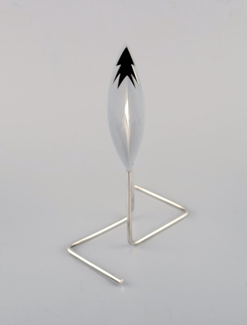 Prudenci Sanchez, Catalan silversmith. Modernist / abstract unique sculpture in sterling silver. - 4