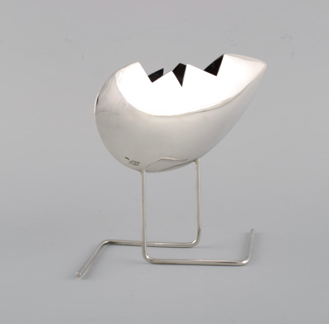 Prudenci Sanchez, Catalan silversmith. Modernist / abstract unique sculpture in sterling silver. - 5