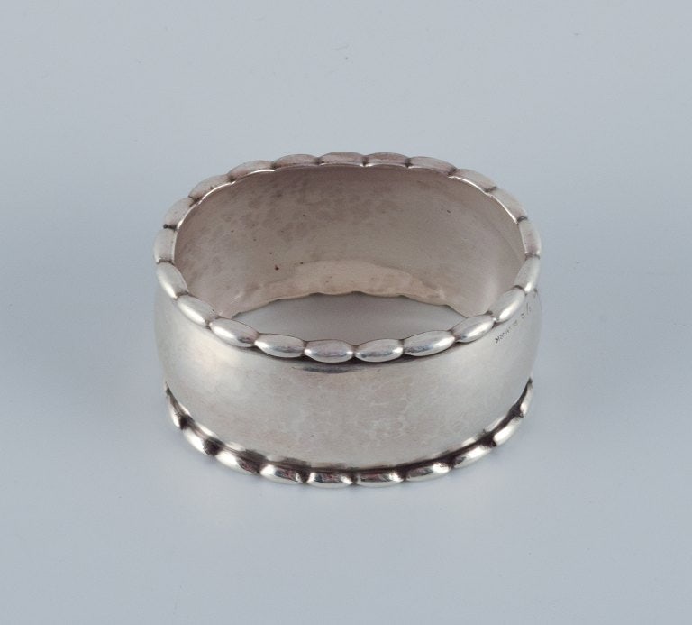 Georg Jensen, Nordic, rare sterling silver napkin ring. - 3