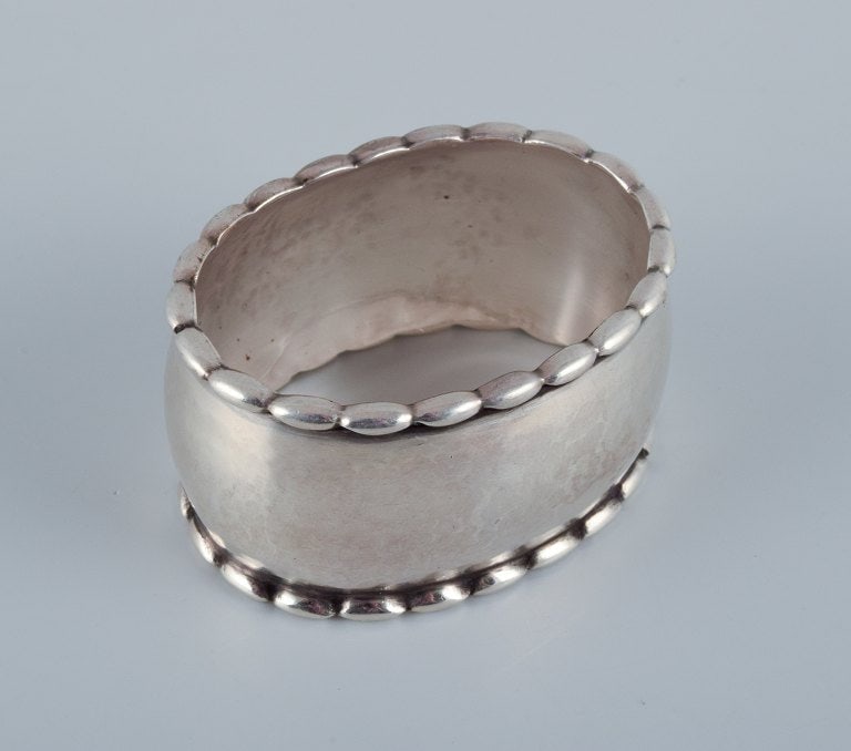 Georg Jensen, Nordic, rare sterling silver napkin ring. - 4