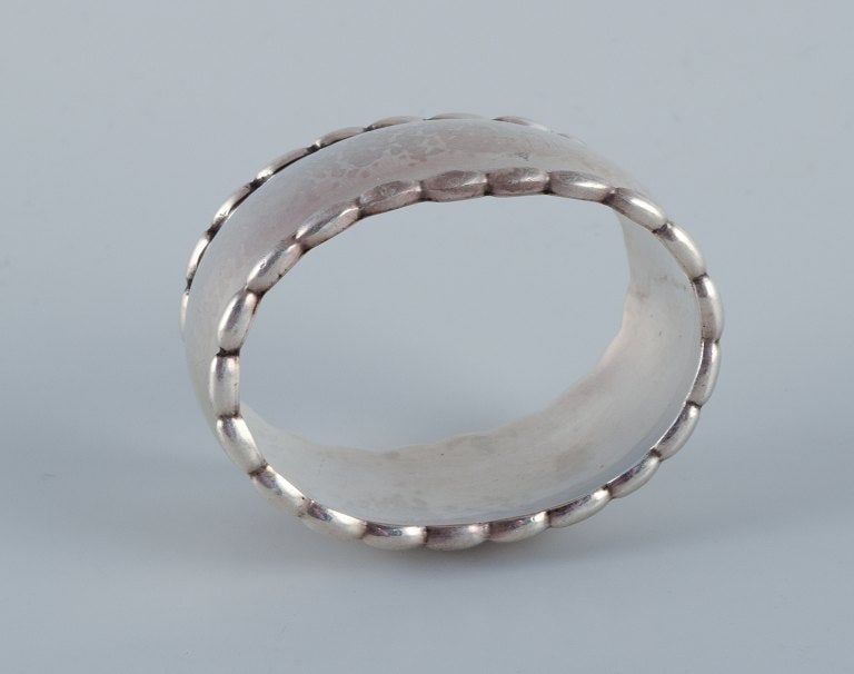 Georg Jensen, Nordic, rare sterling silver napkin ring. - 5