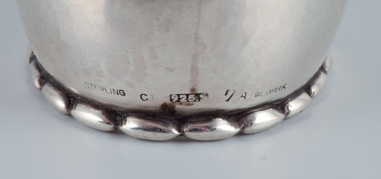 Georg Jensen, Nordic, rare sterling silver napkin ring. - 6