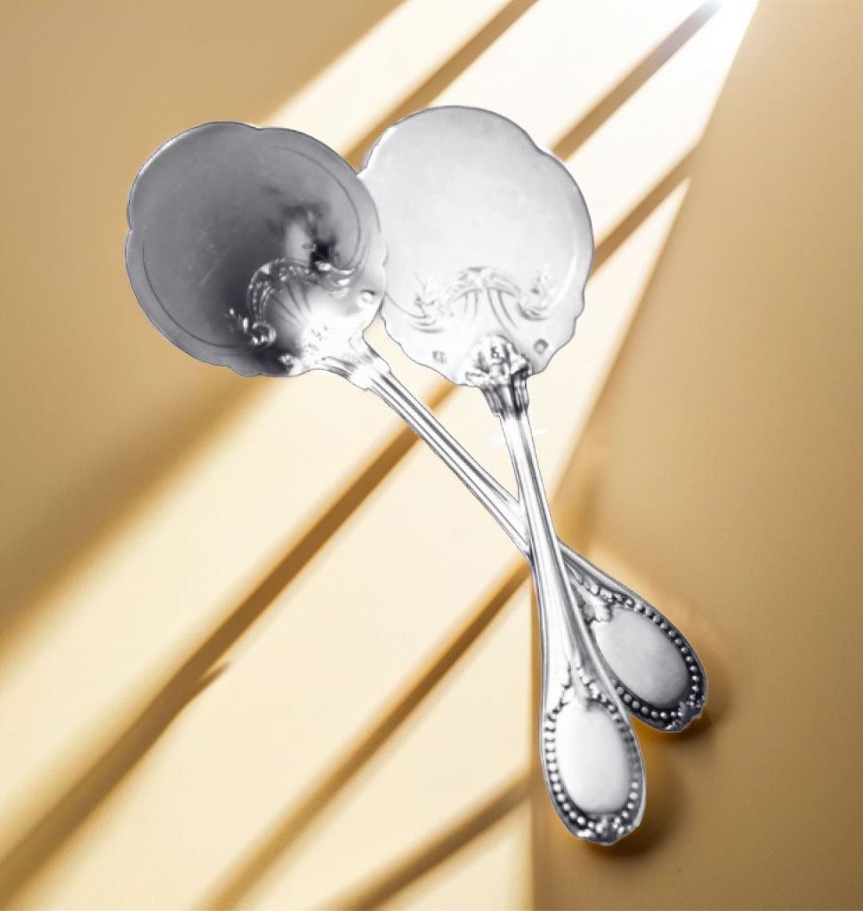 Claude Doutre Roussel - 22 Sterling Silver 19th Century Louis XVI Flatware Serving Pieces, No - 8