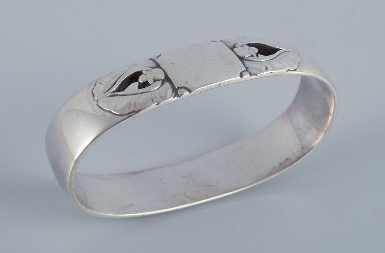Georg Jensen, Art Deco napkin ring in sterling silver. - 4
