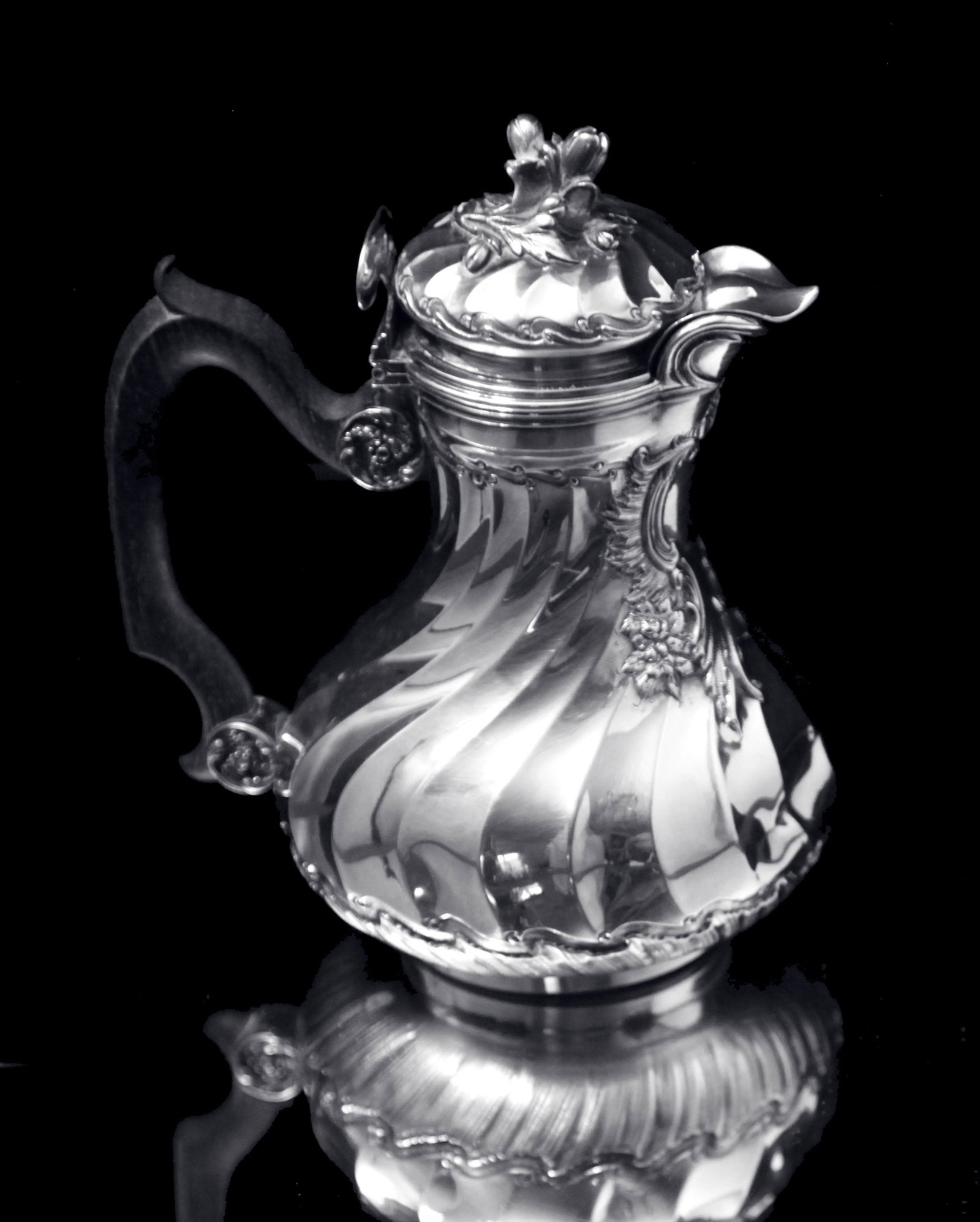 Christofle (Cardeilhac) - 4pc. Antique French Louis XVISterling Silver Tea Set + Serving Tray ! - 4