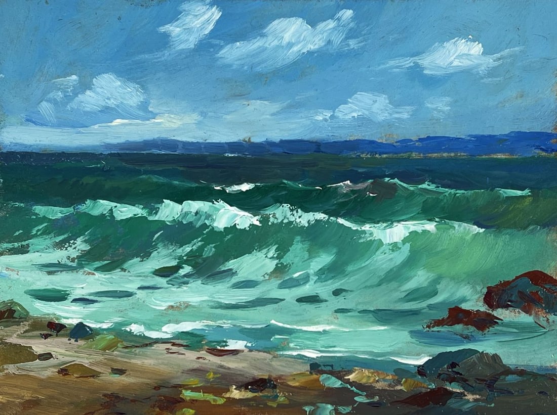 Oil painting Waves Coming to the Shore Yuriy Suprunchuk - 3