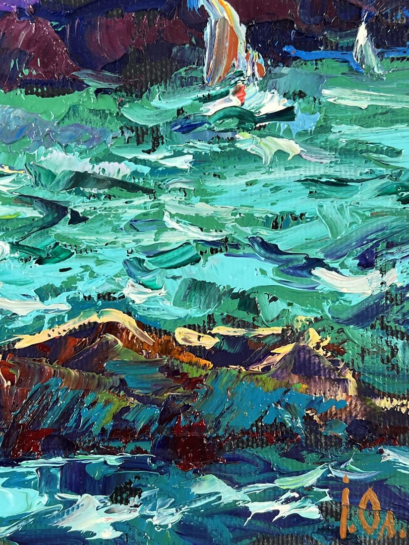 Oil painting The sea is rough on a dark night Oleksiy Ivanyuk - 10