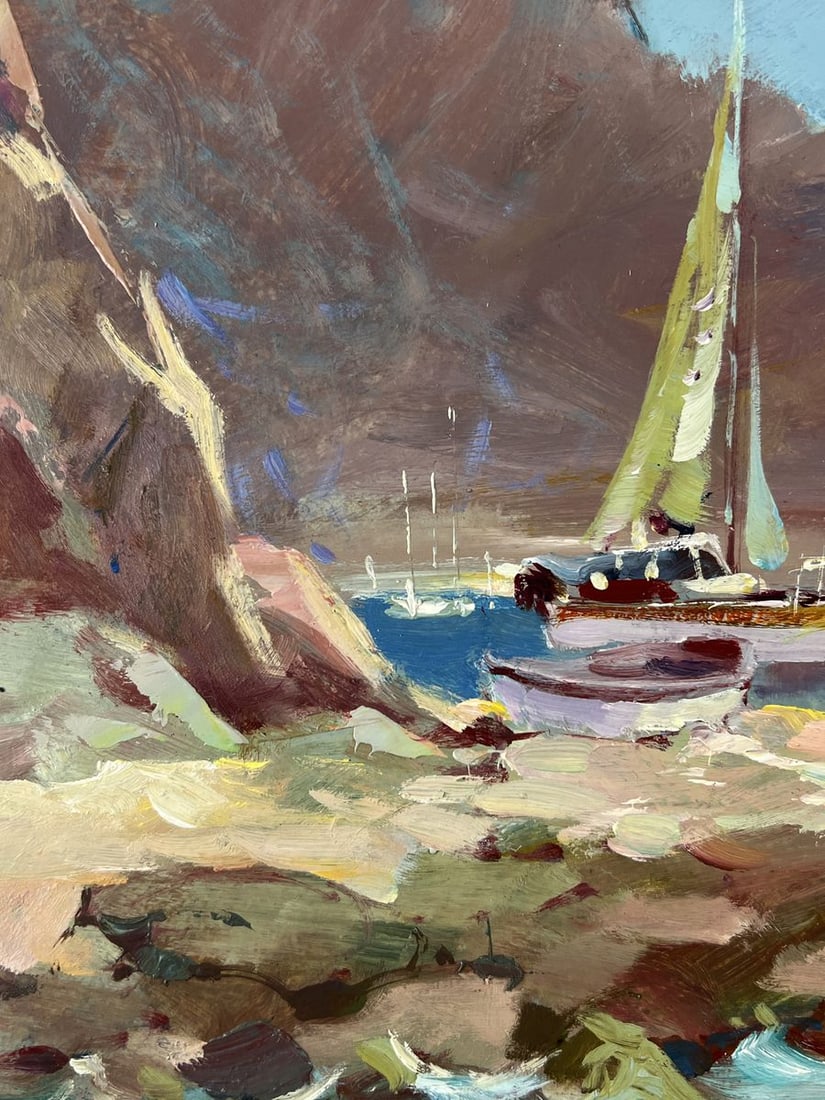 Oil painting Boats at the Rocks Yuriy Suprunchuk - 4