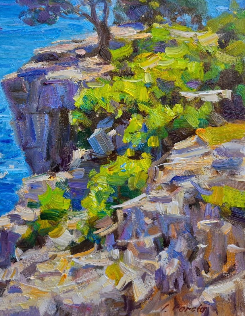 Oil painting Cliffs Above the Sea Vyacheslav Pereta - 5