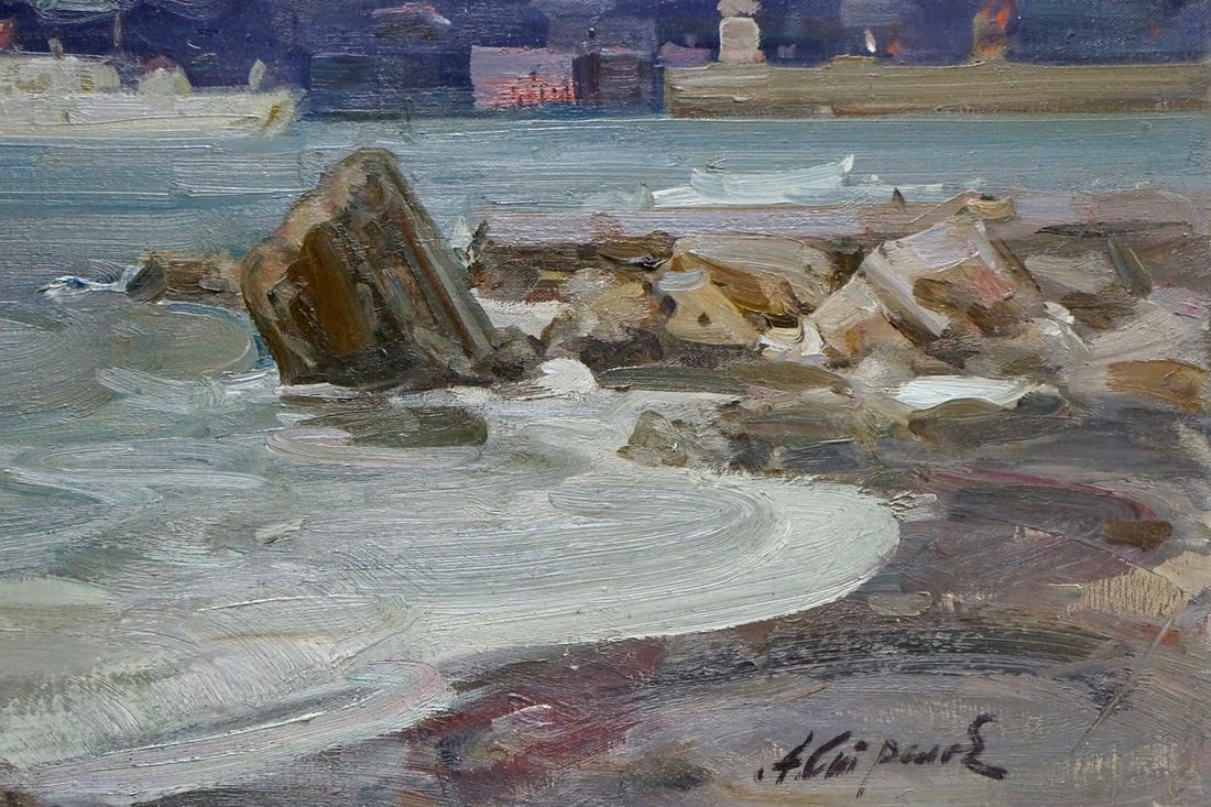 Oil painting Storm Strelov Arkady Efimovich - 5