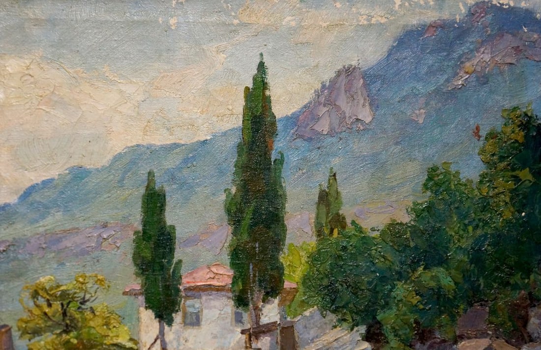 Oil painting House by the shore - 4