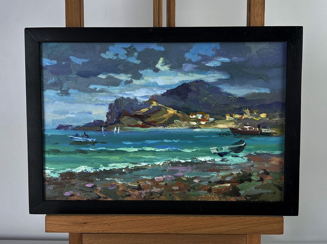 Oil painting The Sea Before the Storm Yuriy Suprunchuk: Title: Oil painting The Sea Before the Storm Yuriy Suprunchuk Description: NoAAA6243*** ABOUT THIS PAINTING **** TITLE: "The Sea Before the Storm"* ARTISTS: Yuriy Suprunchuk* SIZE: 20x30 cm/7.87x11.81