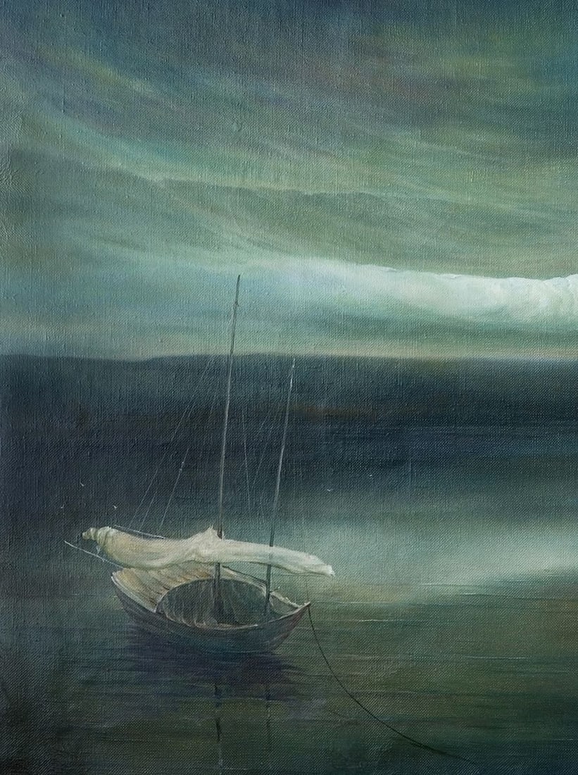 Oil painting Night sea storm Vasily Korkishko - 3