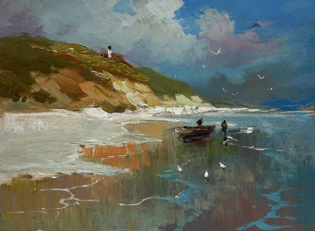 Oil painting The mountains touch the sea Yuriy Suprunchuk - 3