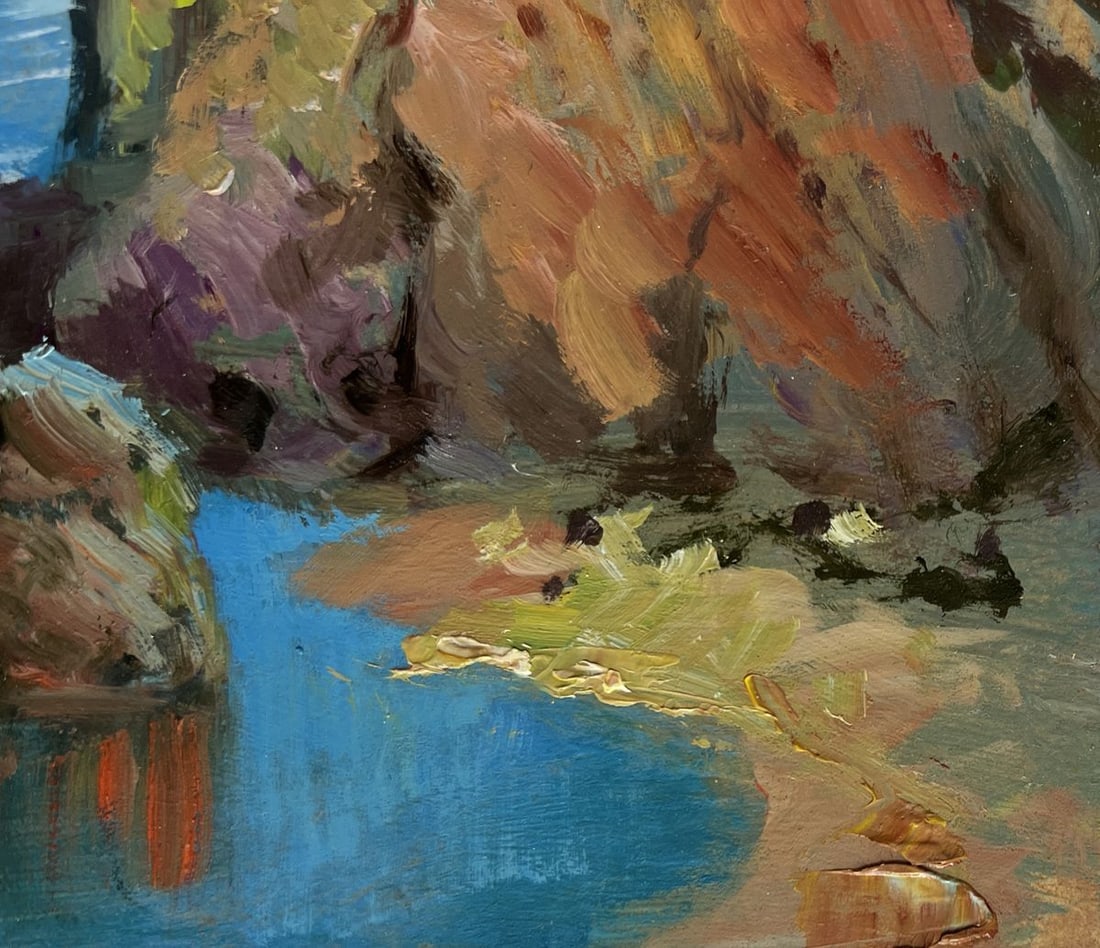 Oil painting Waves crash against the rocks Yuriy Suprunchuk - 4