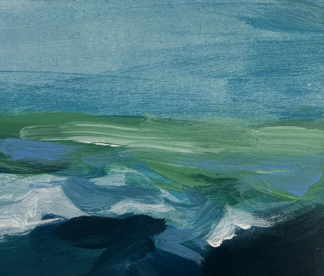Acrylic painting The sea washing the rocks Mykhailo Patskan - 4