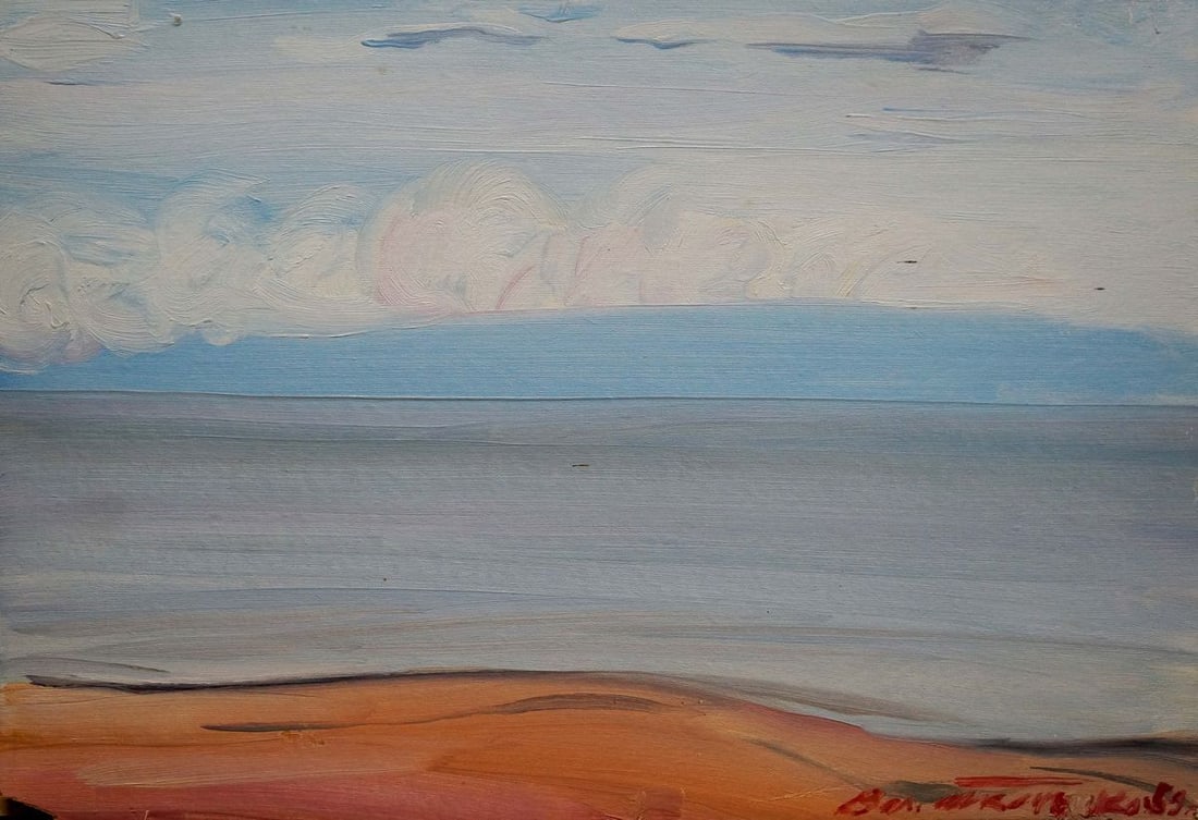 Oil painting Sea landscape Tkachenko Valentin Yakovlevich: Title: Oil painting Sea landscape Tkachenko Valentin Yakovlevich Description: NoVerns 830 *** ABOUT THIS PAINTING *** * TITLE: "Sea landscape" * ARTISTS: Tkachenko Valentin Yakovlevich * SIZE: 35x50