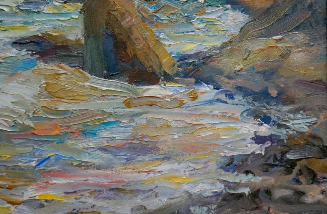 Oil painting Waves breaking on the rocks Kalashnik Dmitry Nikolaevich - 5