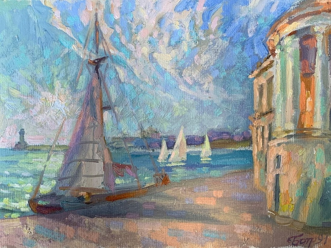 Oil painting White sea Batrakov Vladimir Grigorievich: Title: Oil painting White sea Batrakov Vladimir Grigorievich Description: NoAAA2008 If you're looking for a piece that exudes both elegance and a sense of adventure, then look no further than our