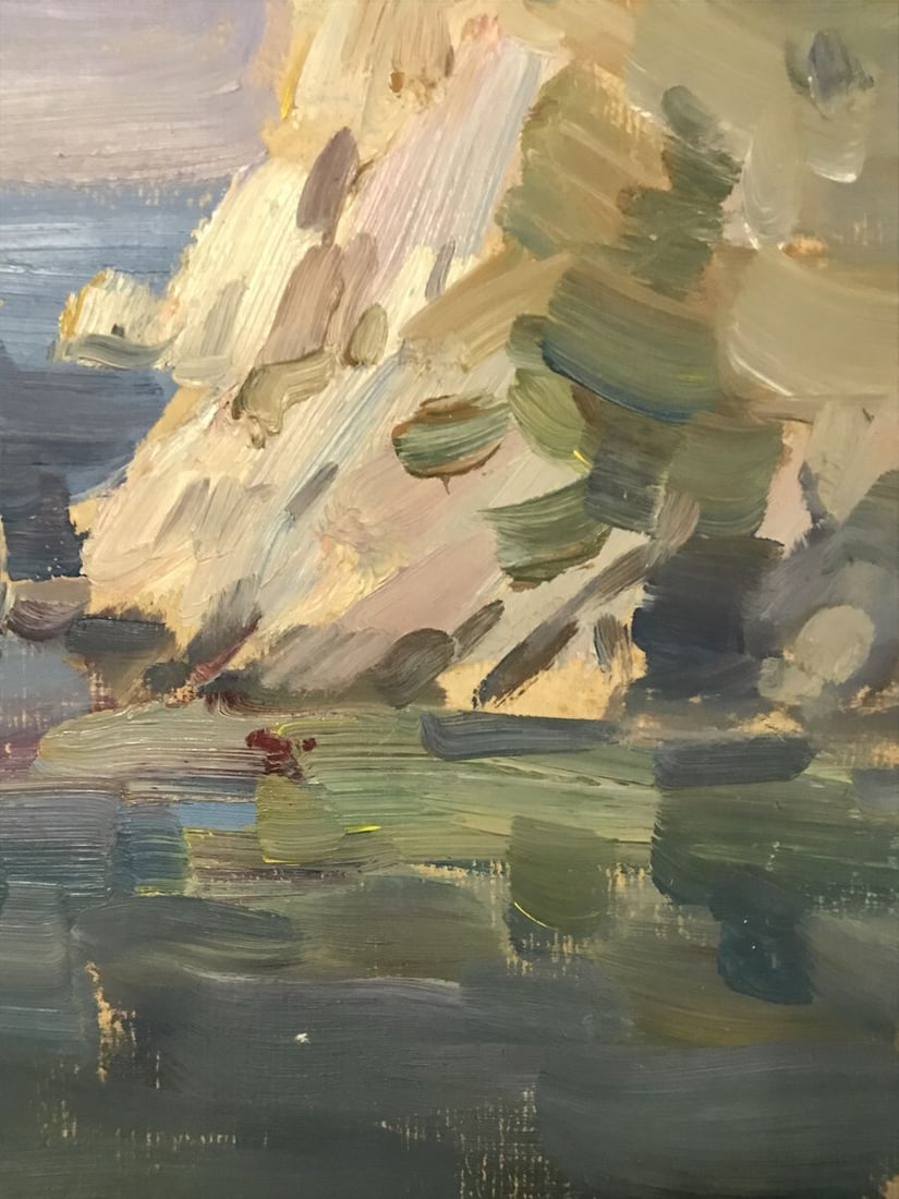 Oil painting Rocky coast Unknown artist - 10