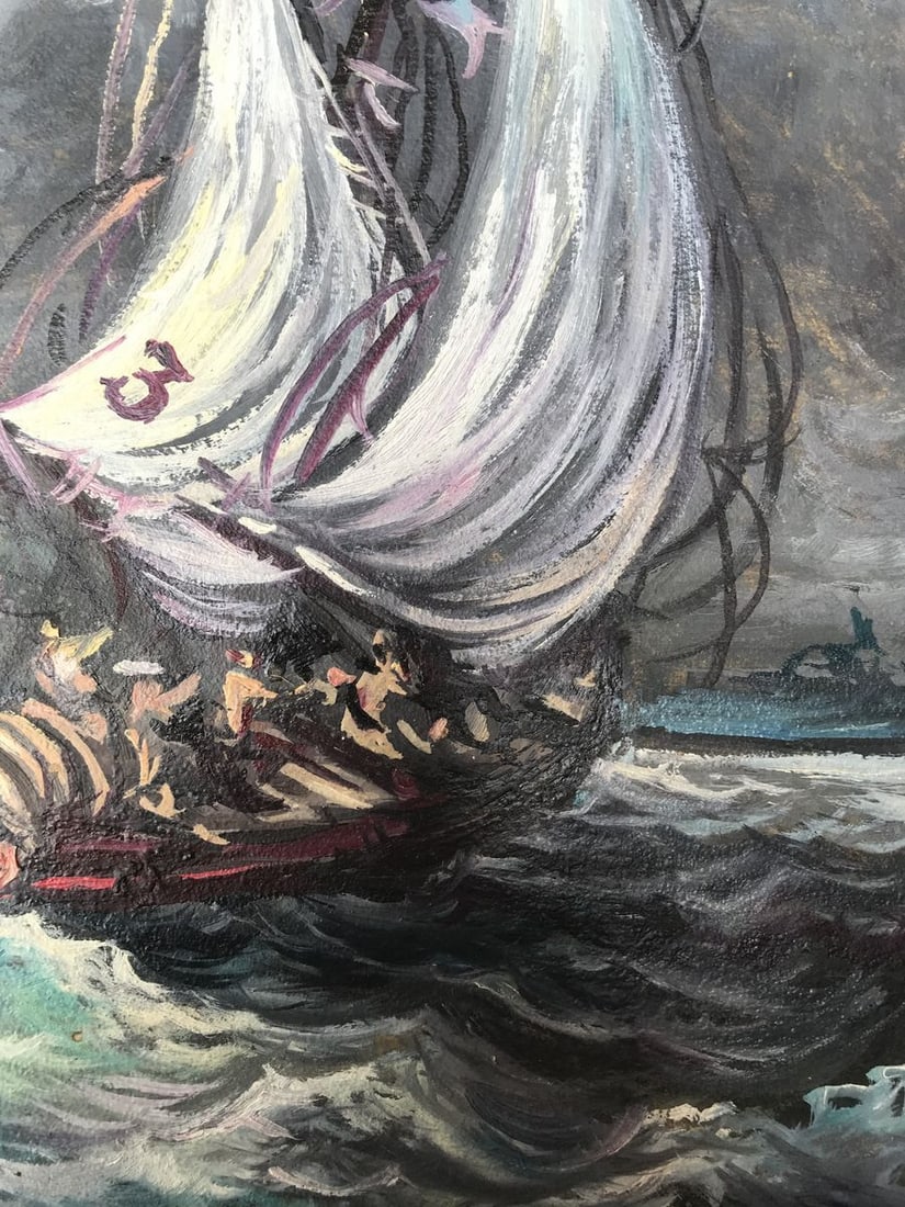 Oil painting Storm at sea Alexander Arkadievich Litvinov - 10
