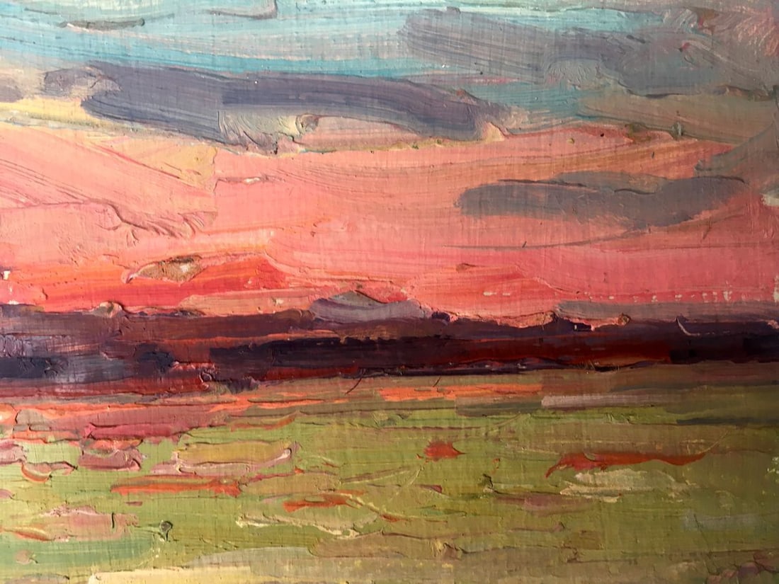 Oil painting Sunset on the sea Peter Tovpev - 4