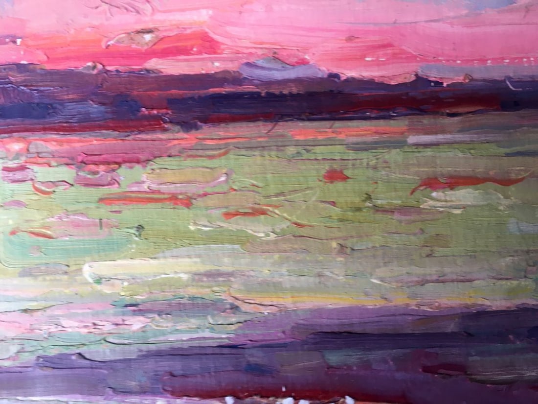 Oil painting Sunset on the sea Peter Tovpev - 5