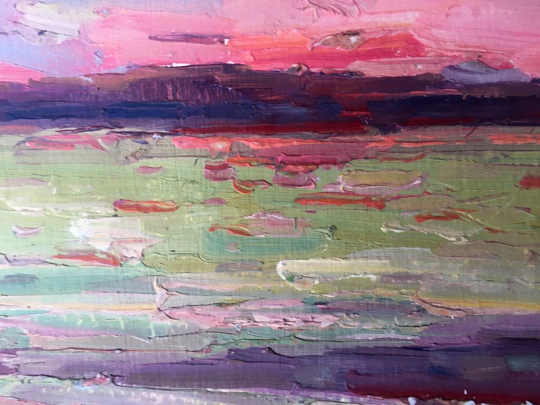 Oil painting Sunset on the sea Peter Tovpev - 6