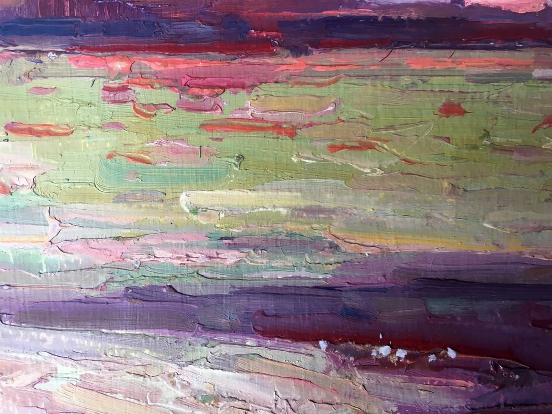 Oil painting Sunset on the sea Peter Tovpev - 8