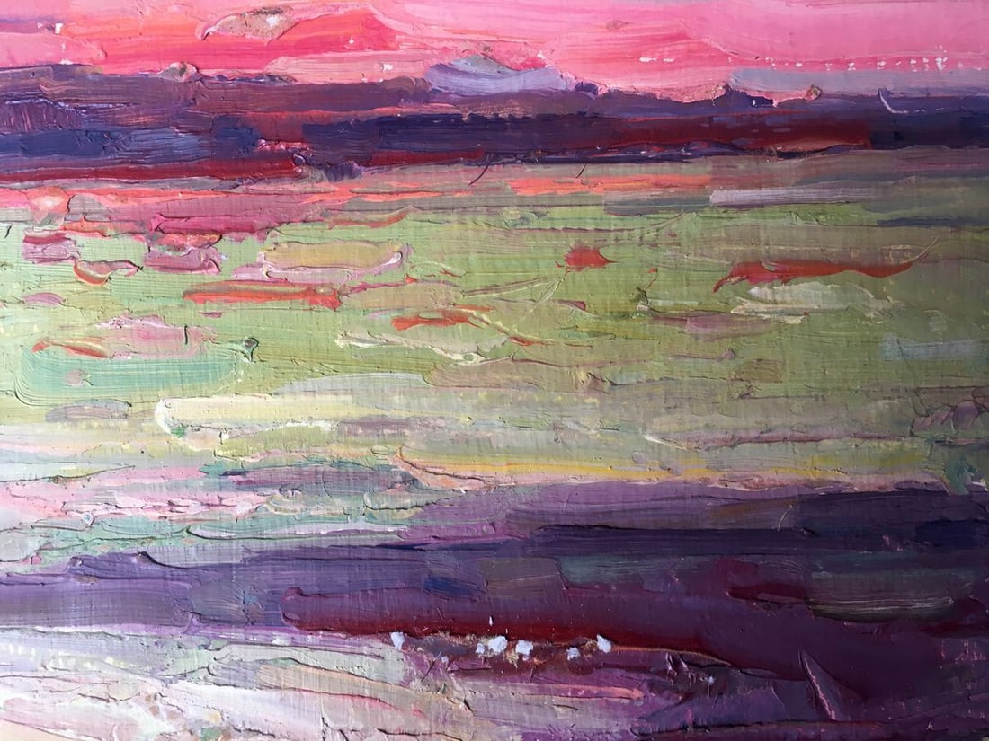 Oil painting Sunset on the sea Peter Tovpev - 9